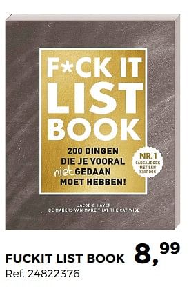 Aanbiedingen Fuckit list book - Huismerk - Supra Bazar - Geldig van 07/11/2017 tot 05/12/2017 bij Supra Bazar