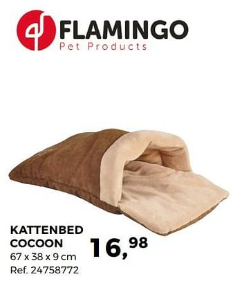 Aanbiedingen Kattenbed cocoon - Kartie Flamingo  - Geldig van 07/11/2017 tot 05/12/2017 bij Supra Bazar