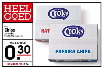 Aanbiedingen Croky chips - Croky - Geldig van 26/10/2017 tot 13/11/2017 bij Sligro