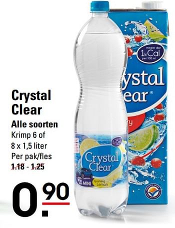 Aanbiedingen Crystal clear - Crystal Clear - Geldig van 26/10/2017 tot 13/11/2017 bij Sligro