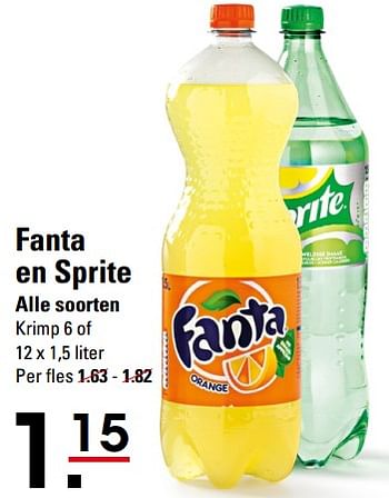 Aanbiedingen Fanta en sprite - Huismerk - Sligro - Geldig van 26/10/2017 tot 13/11/2017 bij Sligro