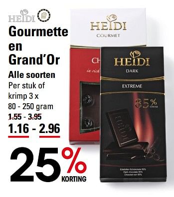 Aanbiedingen Gourmette en grand`or - Heidi - Geldig van 26/10/2017 tot 13/11/2017 bij Sligro