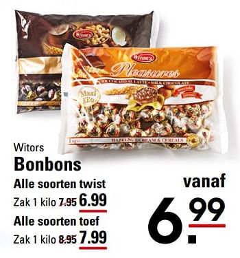 Aanbiedingen Witors bonbons - Witors - Geldig van 26/10/2017 tot 13/11/2017 bij Sligro