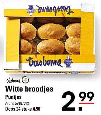 Aanbiedingen Witte broodjes puntjes - TRESBONNE - Geldig van 26/10/2017 tot 13/11/2017 bij Sligro