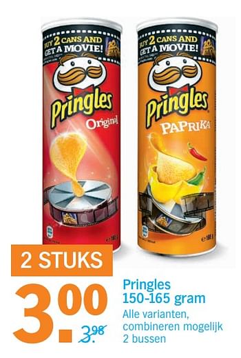 Aanbiedingen Pringles - Pringles - Geldig van 30/10/2017 tot 05/11/2017 bij Albert Heijn