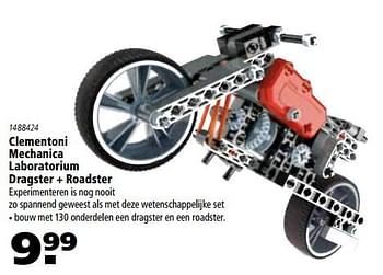 Aanbiedingen Clementoni mechanica laboratorium dragster + roadster - Clementoni - Geldig van 26/10/2017 tot 06/12/2017 bij Marskramer