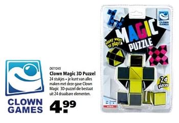 Aanbiedingen Clown magic 3d puzzel - Clown Games - Geldig van 26/10/2017 tot 06/12/2017 bij Marskramer