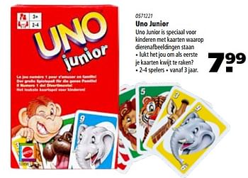 Aanbiedingen Uno junior - Mattel - Geldig van 26/10/2017 tot 06/12/2017 bij Marskramer