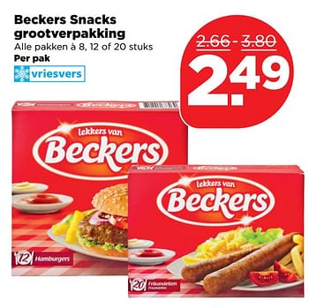 Aanbiedingen Beckers snacks grootverpakking - Beckers - Geldig van 29/10/2017 tot 04/11/2017 bij Plus