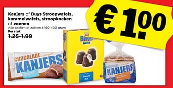 Aanbiedingen Kanjers of buys stroopwafels, karamelwafels, stroopkoeken of zoenen - Huismerk - Plus - Geldig van 29/10/2017 tot 04/11/2017 bij Plus