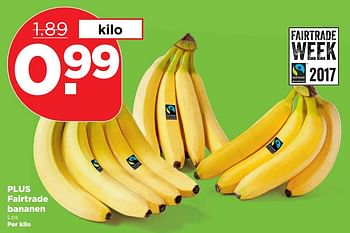 Aanbiedingen Plus fairtrade bananen - Huismerk - Plus - Geldig van 29/10/2017 tot 04/11/2017 bij Plus