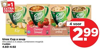 Aanbiedingen Unox cup a soup - Unox - Geldig van 29/10/2017 tot 04/11/2017 bij Plus