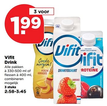 Aanbiedingen Vifit drink alle pakken - Vifit - Geldig van 29/10/2017 tot 04/11/2017 bij Plus