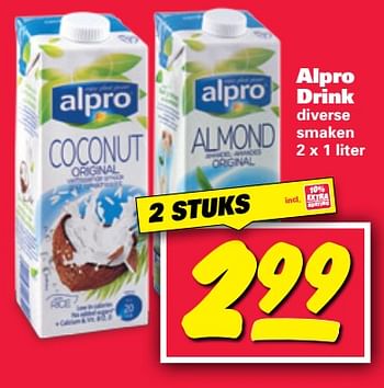 Aanbiedingen Alpro drink - Alpro Soya - Geldig van 30/10/2017 tot 05/11/2017 bij Nettorama