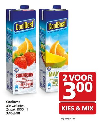 Aanbiedingen Coolbest alle varianten - Coolbest - Geldig van 30/10/2017 tot 05/11/2017 bij Jan Linders
