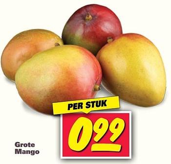 Aanbiedingen Grote mango - Huismerk - Nettorama - Geldig van 30/10/2017 tot 05/11/2017 bij Nettorama