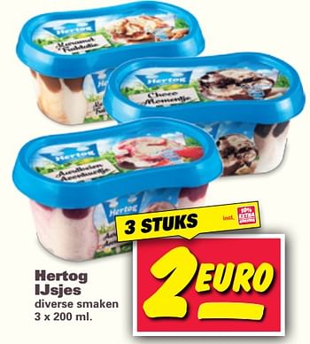 Aanbiedingen Hertog ijsjes - Hertog - Geldig van 30/10/2017 tot 05/11/2017 bij Nettorama