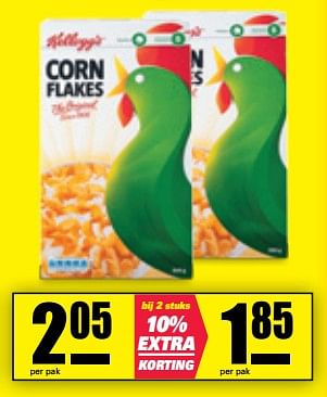 Aanbiedingen Kellogg`s corn flakes - Kellogg's - Geldig van 30/10/2017 tot 05/11/2017 bij Nettorama