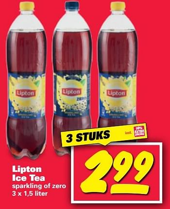 Aanbiedingen Lipton ice tea - Lipton - Geldig van 30/10/2017 tot 05/11/2017 bij Nettorama