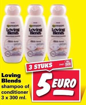 Aanbiedingen Loving blends shampoo of conditioner - Garnier - Geldig van 30/10/2017 tot 05/11/2017 bij Nettorama