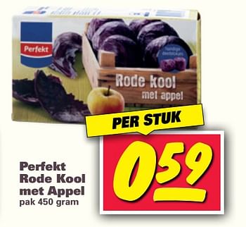 Aanbiedingen Perfekt rode kool met appel - Perfekt - Geldig van 30/10/2017 tot 05/11/2017 bij Nettorama