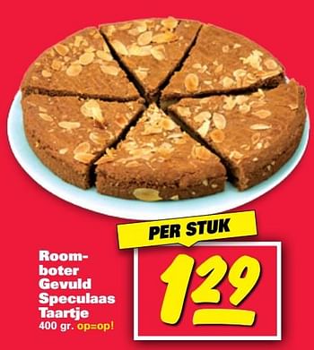 Aanbiedingen Roomboter gevuld speculaas taartje - Huismerk - Nettorama - Geldig van 30/10/2017 tot 05/11/2017 bij Nettorama