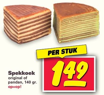 Aanbiedingen Spekkoek - Huismerk - Nettorama - Geldig van 30/10/2017 tot 05/11/2017 bij Nettorama