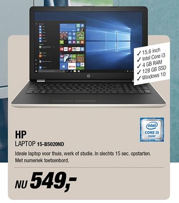 Aanbiedingen Hp laptop 15-bs020nd - HP - Geldig van 30/10/2017 tot 05/11/2017 bij Electro World