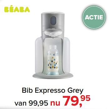 Aanbiedingen Bib expresso grey - Beaba - Geldig van 30/10/2017 tot 09/12/2017 bij Baby-Dump