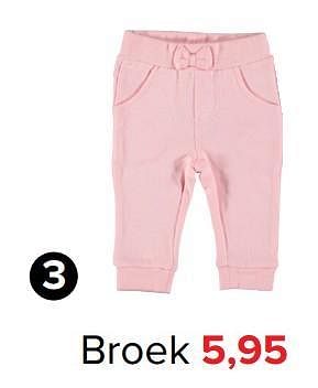 Aanbiedingen Broek - Baby look - Geldig van 30/10/2017 tot 09/12/2017 bij Baby-Dump