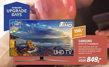 Aanbiedingen Samsung ultra hd tv ue49mu6470 - Samsung - Geldig van 30/10/2017 tot 05/11/2017 bij Electro World