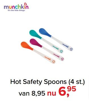 Aanbiedingen Hot safety spoons (4 st.) - Munchkin - Geldig van 30/10/2017 tot 09/12/2017 bij Baby-Dump