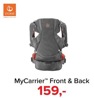 Aanbiedingen Mycarrier front + back - Stokke - Geldig van 30/10/2017 tot 09/12/2017 bij Baby-Dump