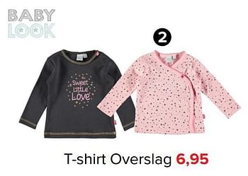 Aanbiedingen T-shirt overslag - Baby look - Geldig van 30/10/2017 tot 09/12/2017 bij Baby-Dump