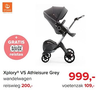Aanbiedingen Xplory v5 athleisure grey wandelwagen - Stokke - Geldig van 30/10/2017 tot 09/12/2017 bij Baby-Dump