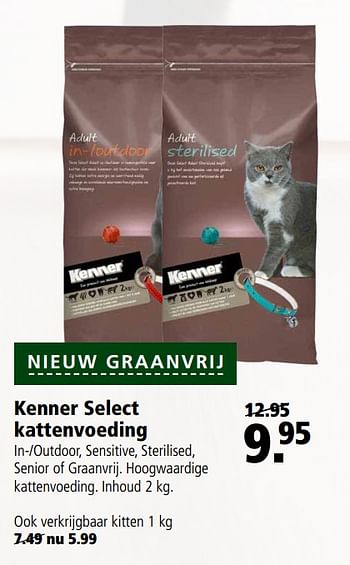 Aanbiedingen Kenner select kattenvoeding - Kenner - Geldig van 23/10/2017 tot 05/11/2017 bij Welkoop