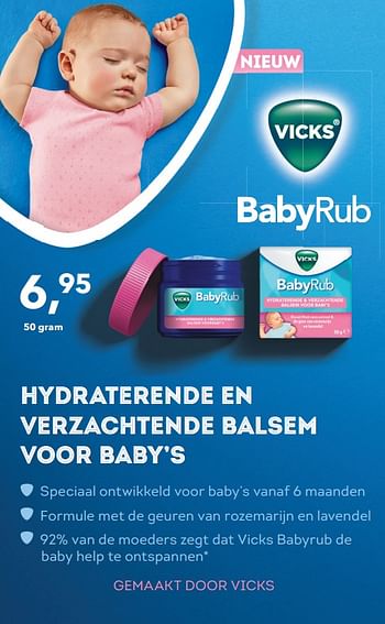 Aanbiedingen Vicks babyrub - Vicks - Geldig van 23/10/2017 tot 05/11/2017 bij Etos