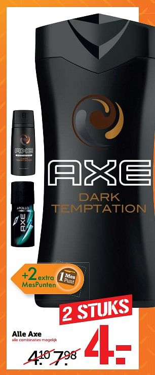 Aanbiedingen Alle axe - Axe - Geldig van 30/10/2017 tot 05/11/2017 bij Coop