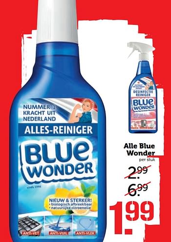 Aanbiedingen Alle blue wonder - Blue Wonder - Geldig van 30/10/2017 tot 05/11/2017 bij Coop