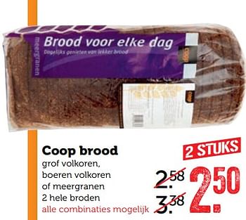 Aanbiedingen Coop brood - Huismerk - Coop - Geldig van 30/10/2017 tot 05/11/2017 bij Coop