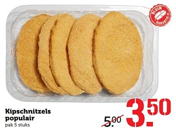 Aanbiedingen Kipschnitzels populair - Huismerk - Coop - Geldig van 30/10/2017 tot 05/11/2017 bij Coop