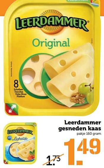 Aanbiedingen Leerdammer gesneden kaas - Leerdammer - Geldig van 30/10/2017 tot 05/11/2017 bij Coop