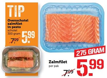 Aanbiedingen Ovenschotel zalmfilet in pesto - Huismerk - Coop - Geldig van 30/10/2017 tot 05/11/2017 bij Coop