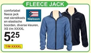 Aanbiedingen Fleece jack - Nielsson - Geldig van 23/10/2017 tot 12/11/2017 bij Van Cranenbroek