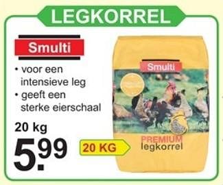 Aanbiedingen Legkorrel - Smulti - Geldig van 23/10/2017 tot 12/11/2017 bij Van Cranenbroek