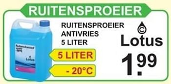 Aanbiedingen Ruitensproeier antivries - Lotus Nalys - Geldig van 23/10/2017 tot 12/11/2017 bij Van Cranenbroek