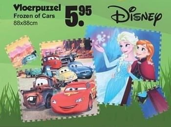 Aanbiedingen Vloerpuzzel frozen of cars - Disney - Geldig van 23/10/2017 tot 12/11/2017 bij Van Cranenbroek