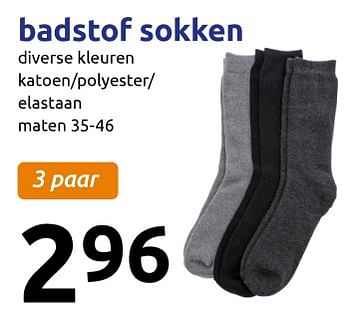 Aanbiedingen Badstof sokken - Huismerk - Action - Geldig van 01/11/2017 tot 07/11/2017 bij Action