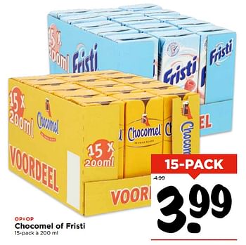Aanbiedingen Chocomel of fristi - Huismerk Vomar - Geldig van 05/11/2017 tot 11/11/2017 bij Vomar