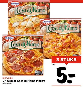 Aanbiedingen Dr. oetker casa di mama pizza`s - Dr. Oetker - Geldig van 05/11/2017 tot 11/11/2017 bij Vomar